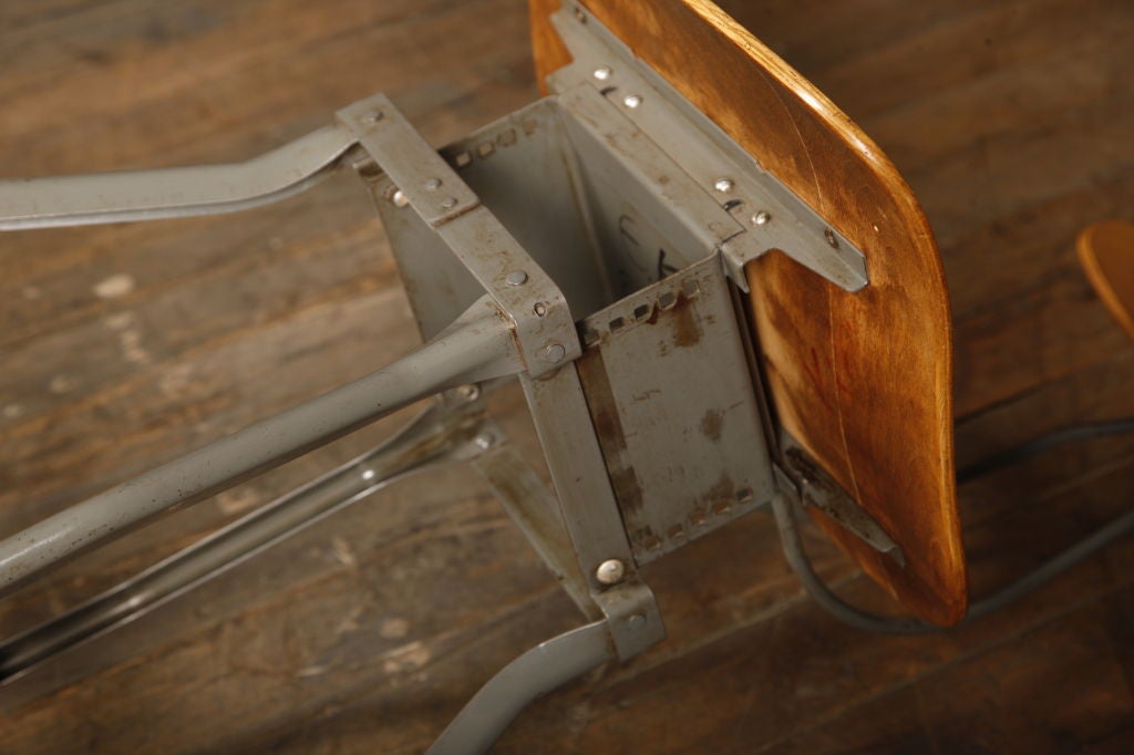 Wood Original Vintage Industrial, Toledo Adjustable Bar Stool