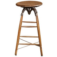 Original Vintage Industrial, American Made Stool