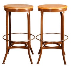 Pair of Original Vintage Industrial, American Made Toledo Stools