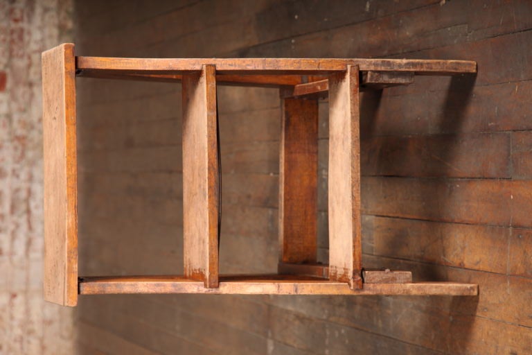 20th Century Original Vintage Industrial, American Made Wooden Step Ladder