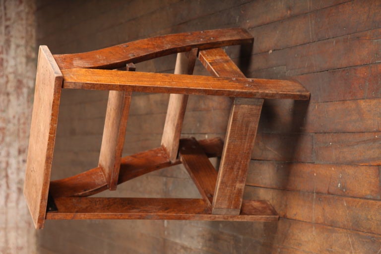 Original Vintage Industrial, American Made Wooden Step Ladder 2