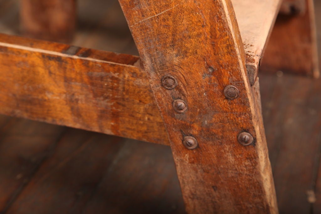 Original Vintage Industrial, American Made Wooden Step Ladder 4