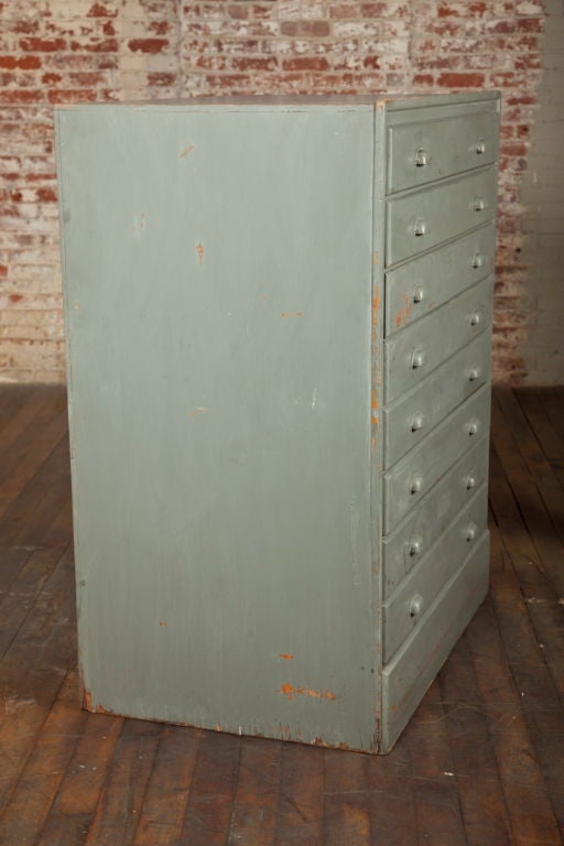 Original Vintage Industrial, American Made 8 Drawer Unit.  Inside drawer dimensions 38
