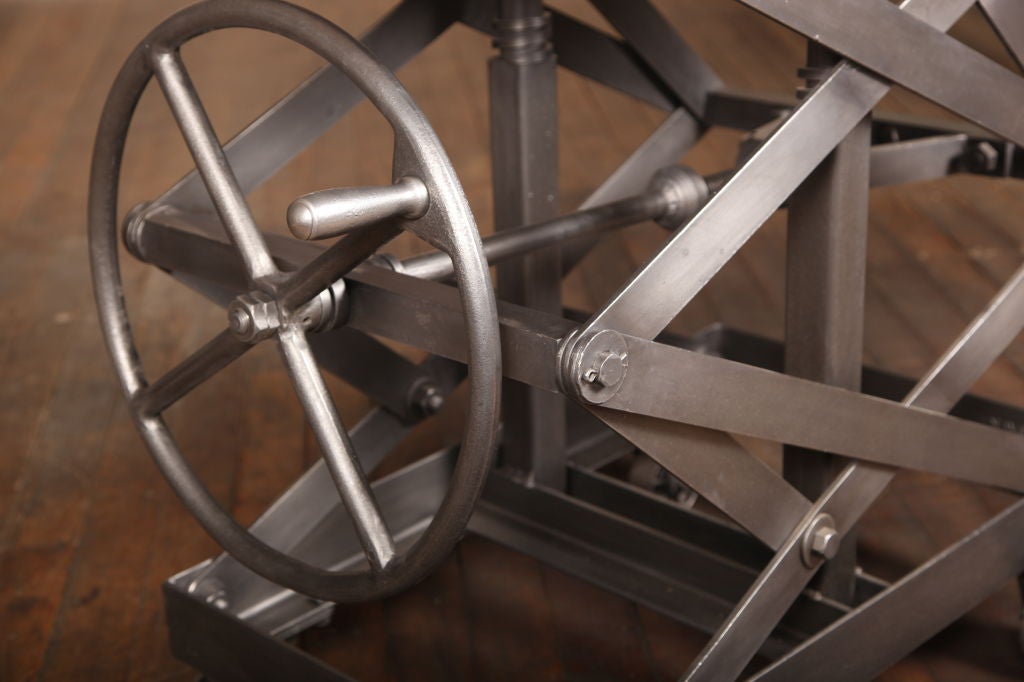 20th Century Original Vintage Industrial, American Made Scissor Lift Table