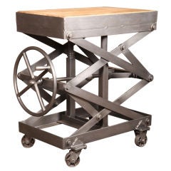 Original Vintage Industrial:: American Made Scissor Lift Table