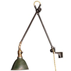 Original, Vintage Industrial O.C. White Adjustable Wall Lamp