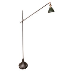 Original Vintage Industrial, American Made Adjustable Floor Lamp, Light