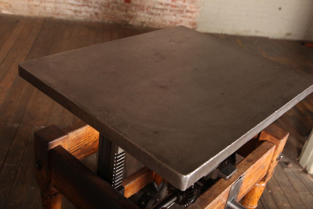 Original, Vintage Industrial, American Made, Adj. Cart/Table