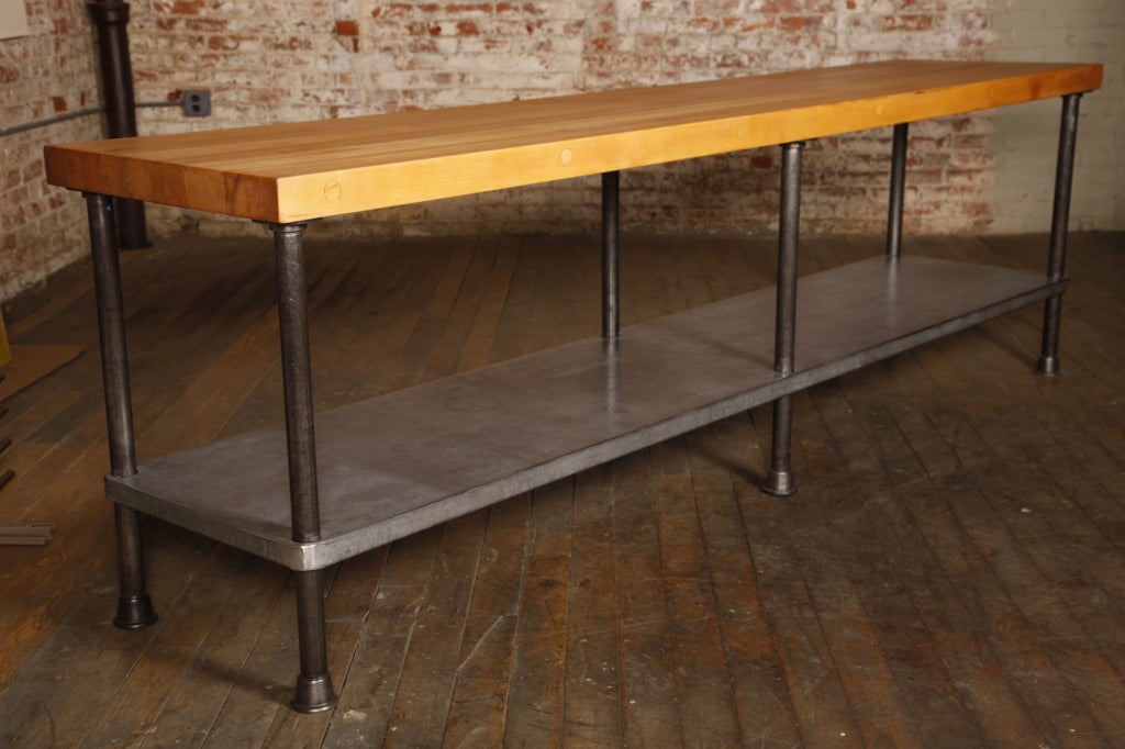 Original, Vintage Industrial, American Made Butcher Block Island