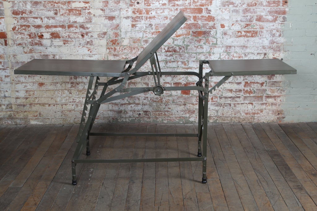 Rustic Antique Military Medical Field Examination Table