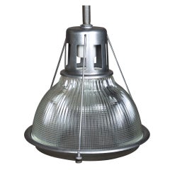 Vintage Light, Lamp Original Holophane Glass Ceiling Hanging Pendant Prismatic