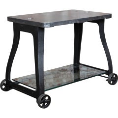 Original, Vintage Industrial, American Made, Console Table/Cart