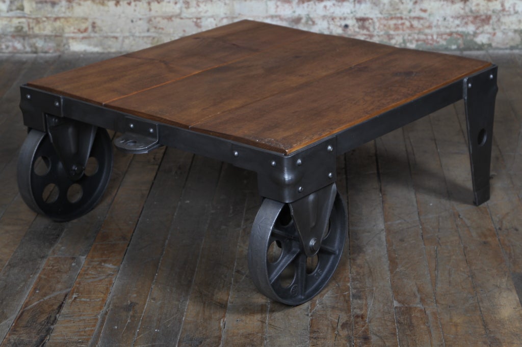 Original, Vintage Industrial, American Made, Cart/Coffee Table 4