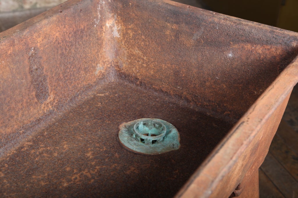 Original, Vintage Industrial, American Made, Cast Iron Sink 2