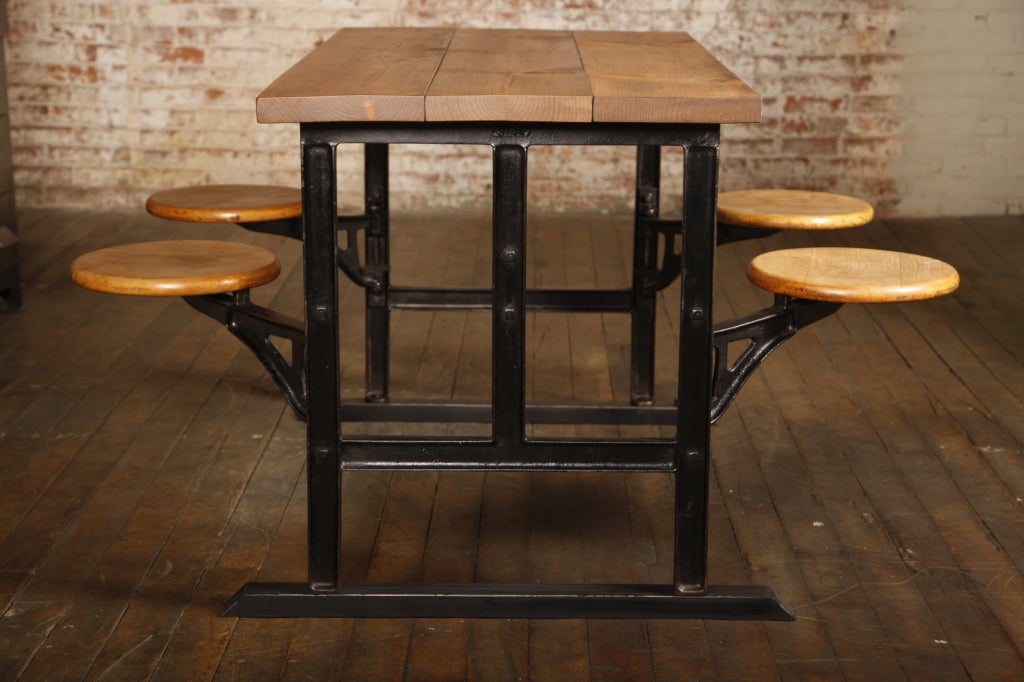 table with swing out seats