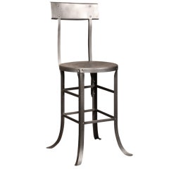 Vintage Industrial, Metal Stool.  Original & Made in USA
