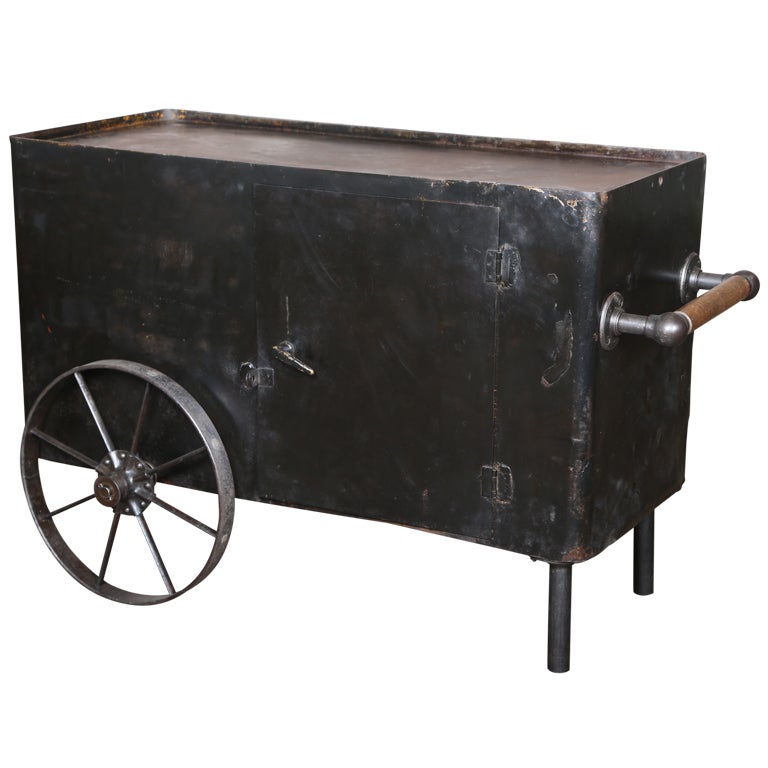 Vintage Industrial, Two Wheeled Cart, Original 
Made in USA