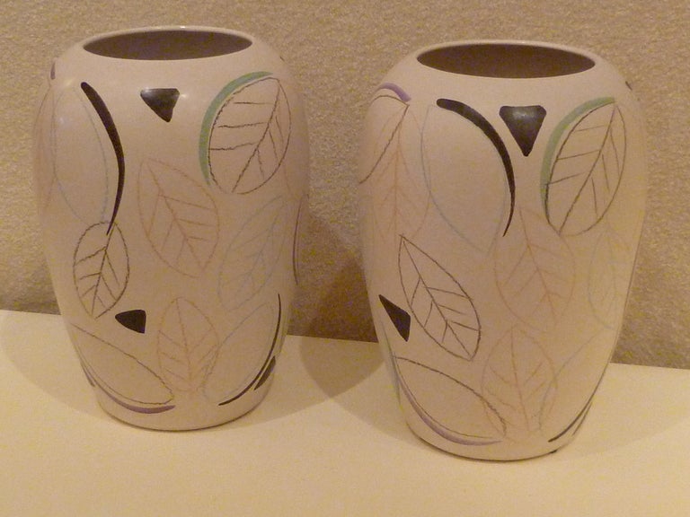 Pair of Large Modern German Pottery Vases Scheurich 2