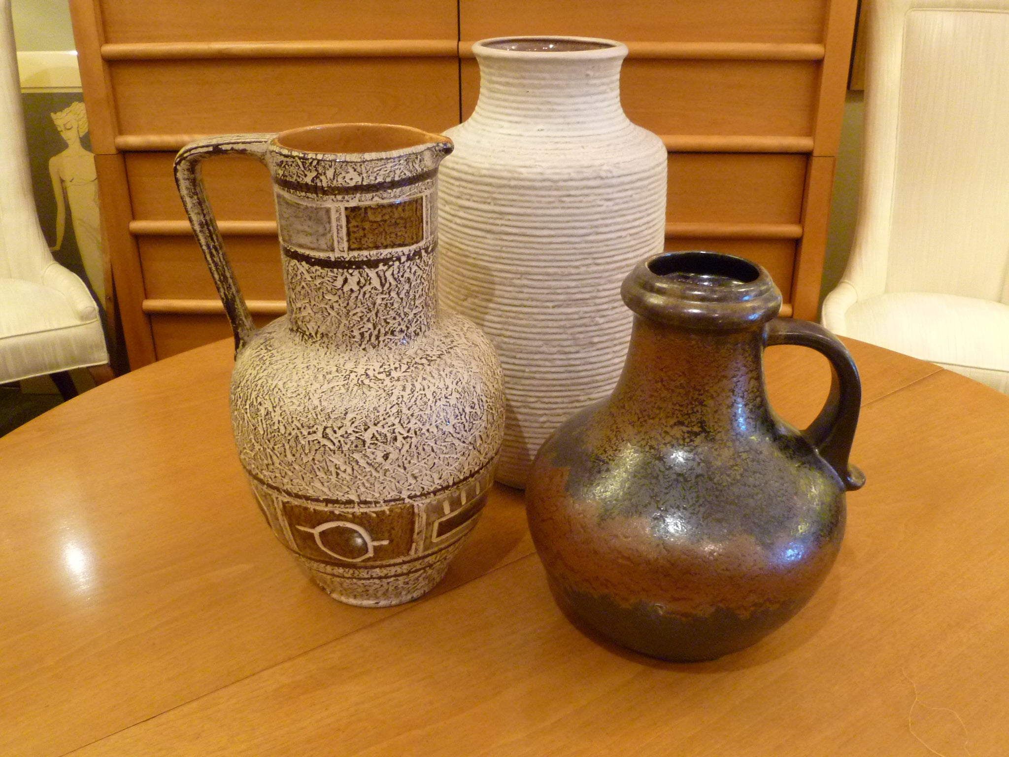 Large Scale Mid Century German Pottery Group