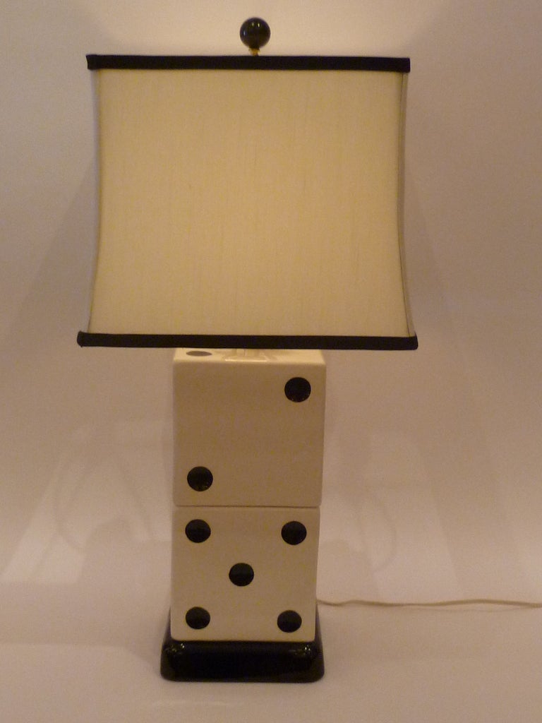 American Whimsical Stacked Dice Table Lamp