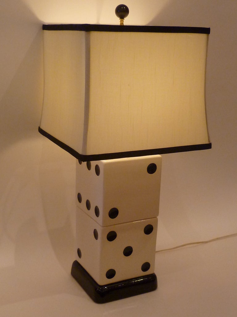 Whimsical Stacked Dice Table Lamp 1