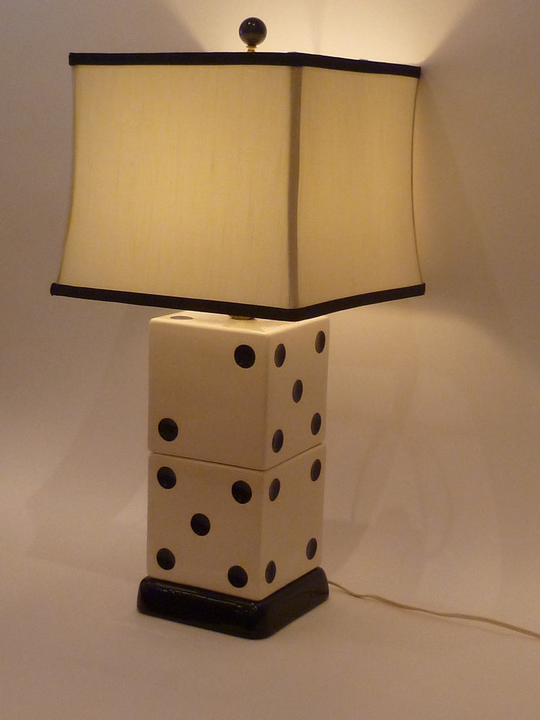 Whimsical Stacked Dice Table Lamp 2