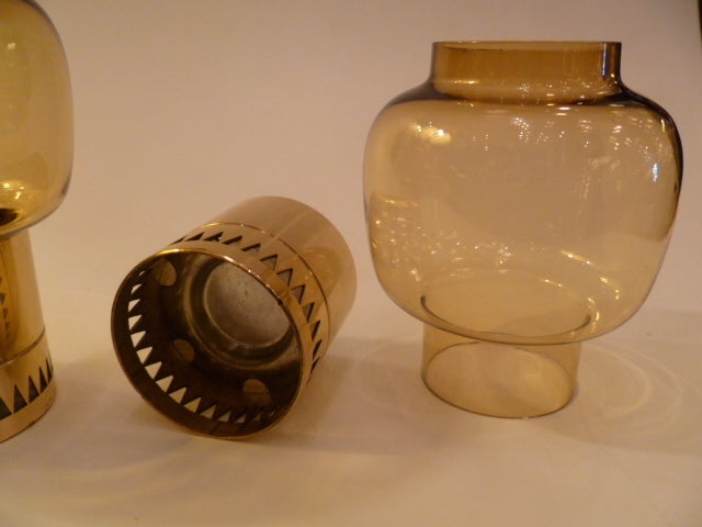 Brass Hans Agne Jakobsson Petite Hurricane Lamps Sweden