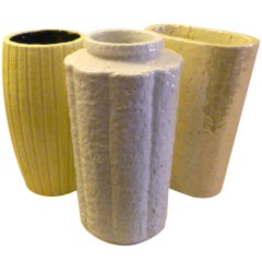 Tall Gunnar Nylund Rorstrand Chamotte Vase Group