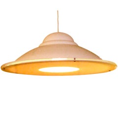 Superb Ron Rezek Modernist Saucer Chandelier Pendant 7