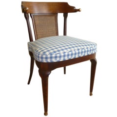 Curious Italian Walnut Empire Style Desk Side Chair