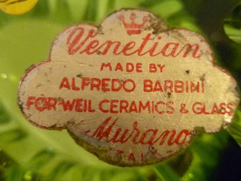1950s Alfredo Barbini Winged Murano Bowl Centerpiece 3