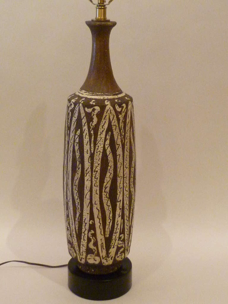 Gambone Style Italian Pottery Table Lamp 5
