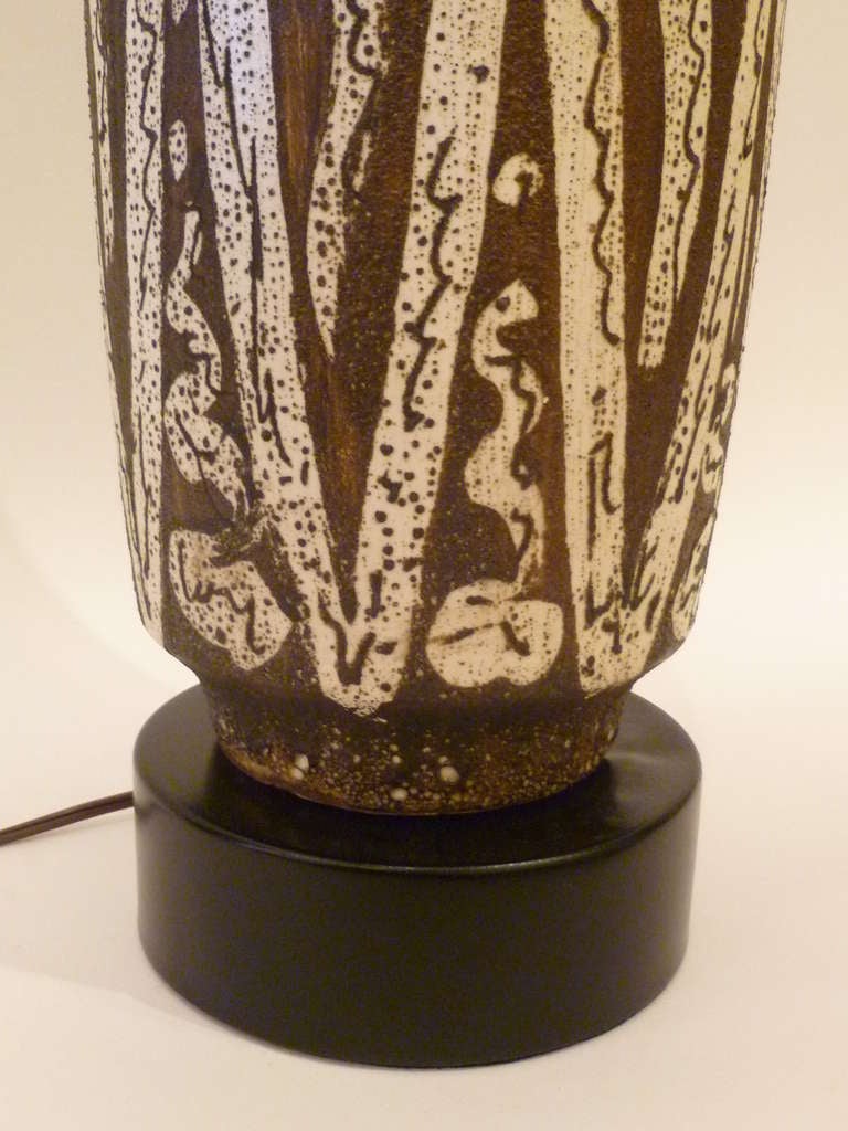Gambone Style Italian Pottery Table Lamp 1