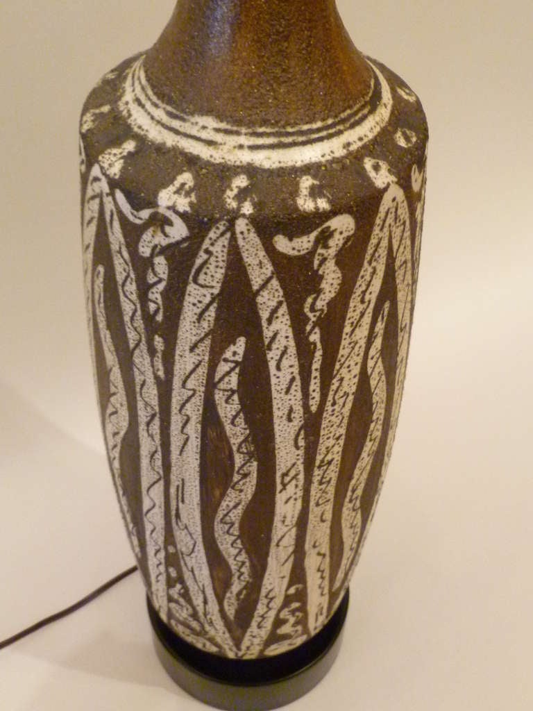Gambone Style Italian Pottery Table Lamp 3
