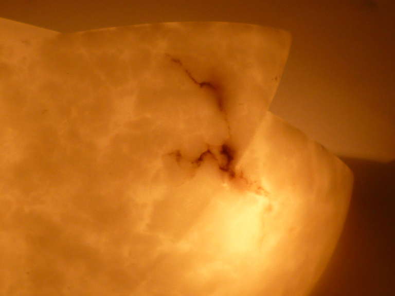 Faux Alabaster Resin Half Moon Wall Lights 1