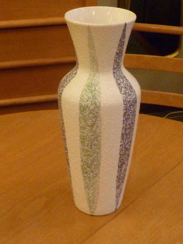 Tall GermanTextured Glaze 1961 Bay Keramik Vase 1