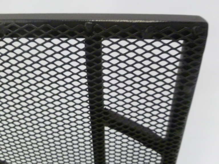 Modernist Art Deco Wrought Iron Fire Screen 3