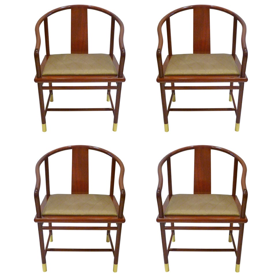 FOUR Stanley Jay Friedman Chinese Tsu Chairs for Brueton