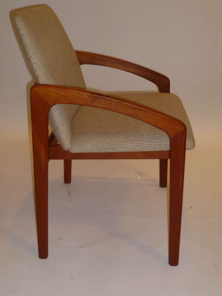 Scandinavian Modern Kai Kristiansen Teak Armed Desk Chair for Korup Stolefabrik