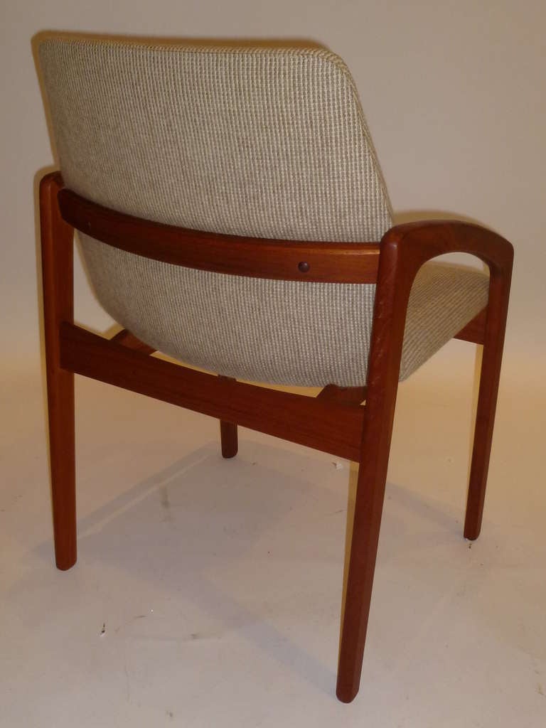 Danish Kai Kristiansen Teak Armed Desk Chair for Korup Stolefabrik