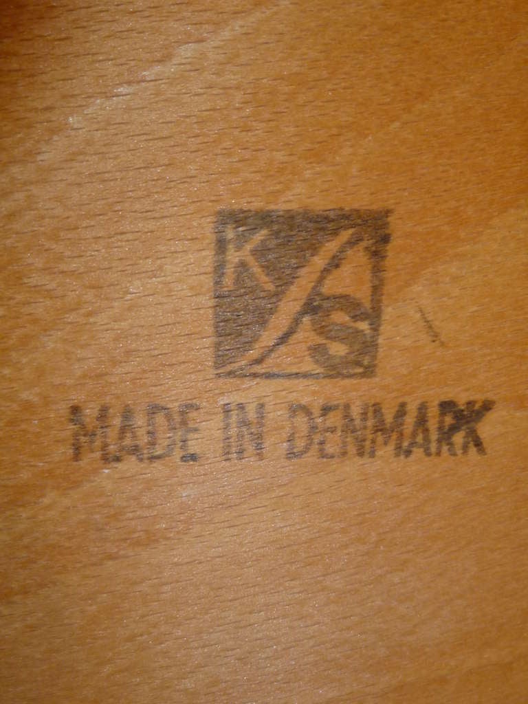 Upholstery Kai Kristiansen Teak Armed Desk Chair for Korup Stolefabrik