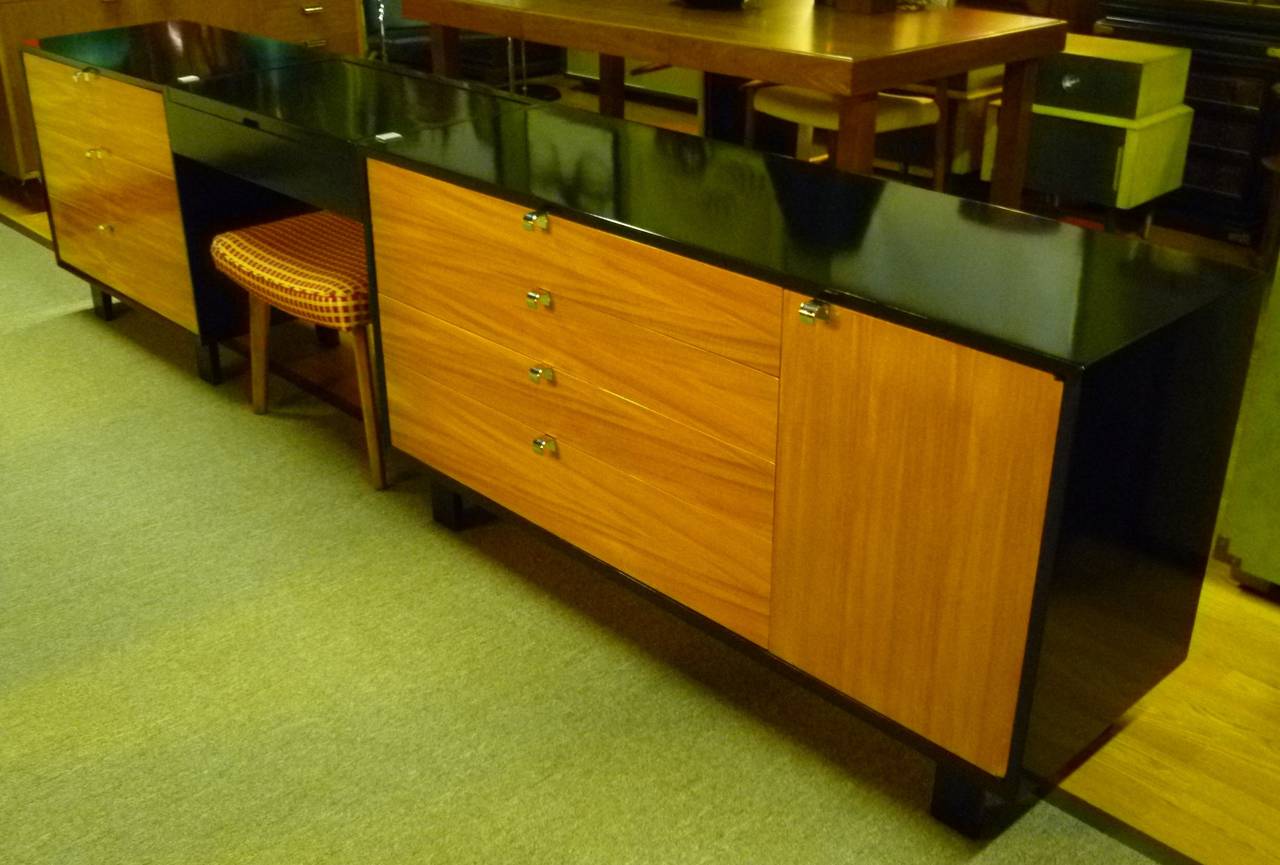 Mid-Century Modern George Nelson Dresser and Vanity Set in Primavera