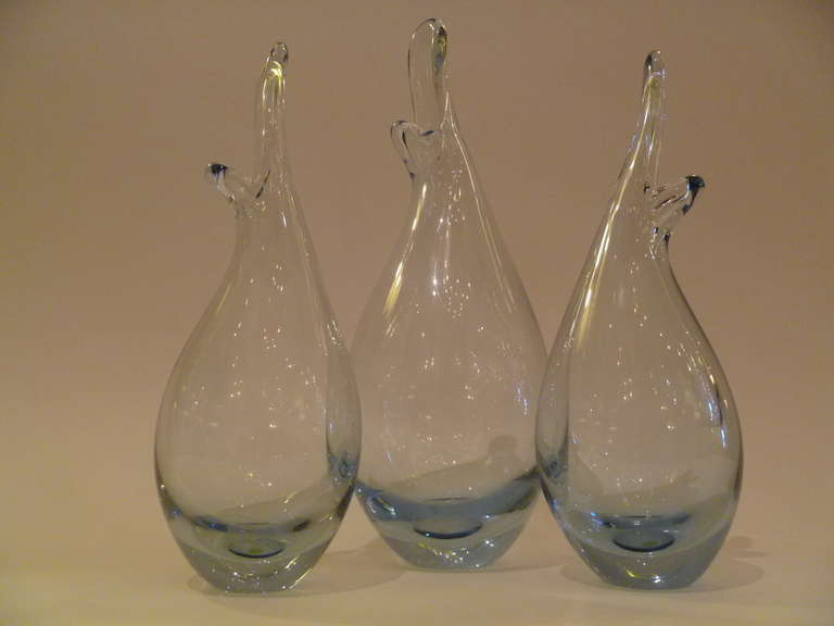 1950s Per Lutken Beak Vases Group for Holmegaard In Excellent Condition In Miami, FL