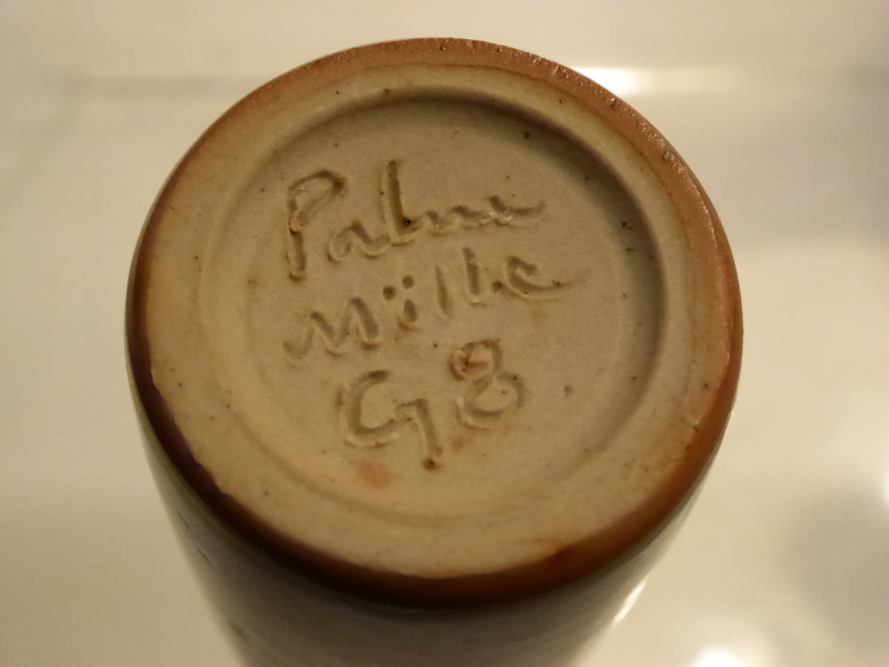 Rolf Palm Miniature Pottery Vase, 1970s,  Molle, Sweden In Excellent Condition In Miami, FL