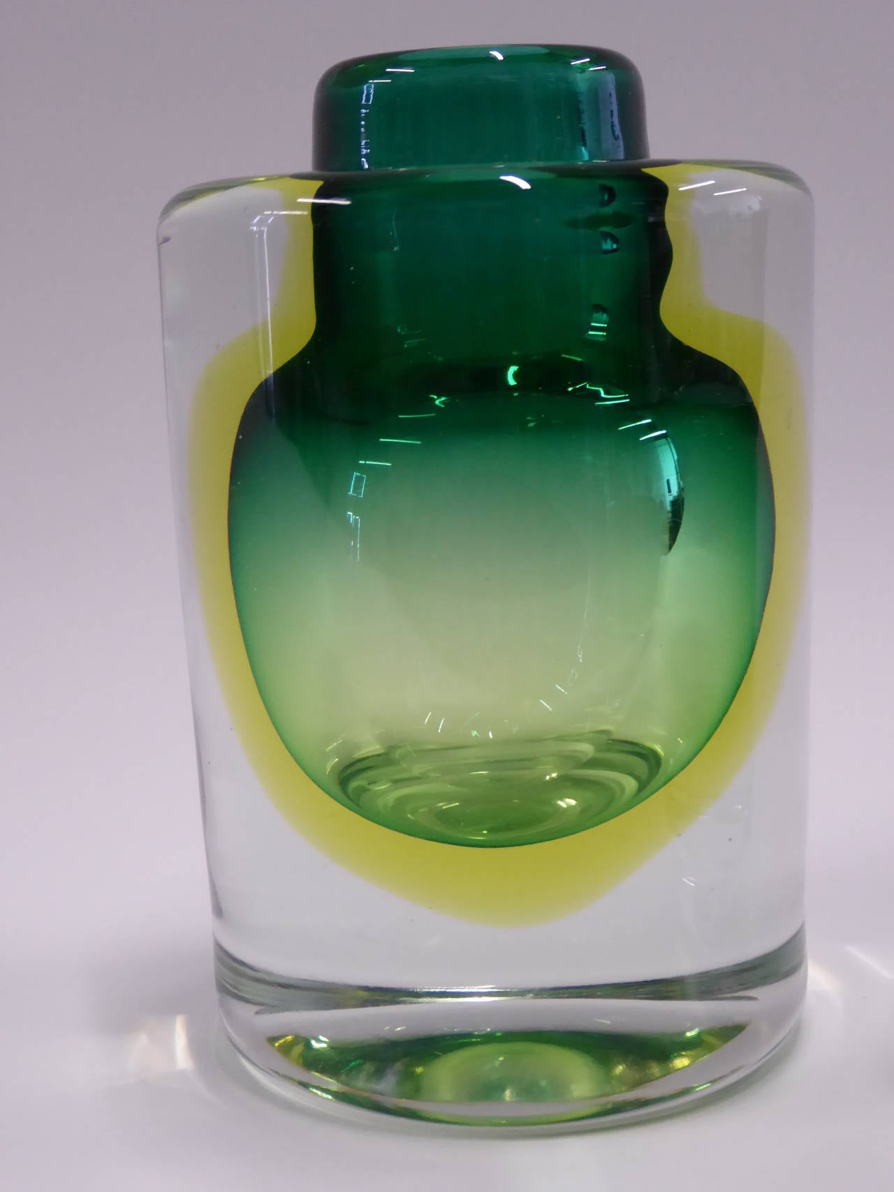 European 1950s Cenedese Sommerso Uranium Glass Vessels