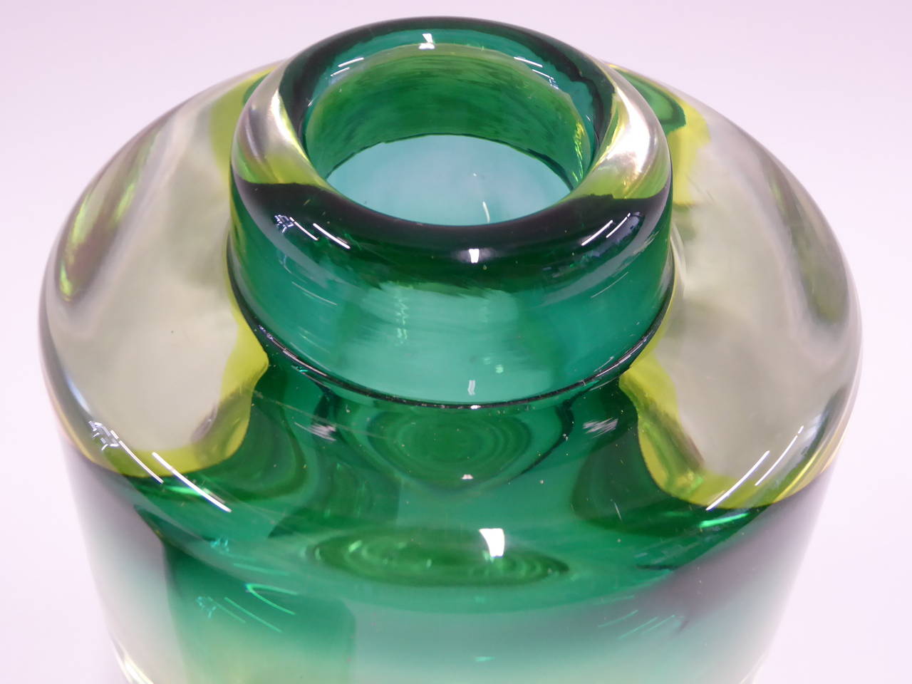1950s Cenedese Sommerso Uranium Glass Vessels 3