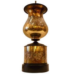 Monumental Eglomise Fornasetti Style Table Lamp