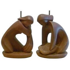 Rare & Important RIMA Sculptural Table Lamps