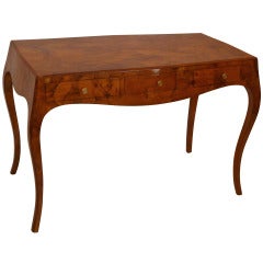 Fine Italian Venetian Style Oystered Olivewood Writing Table