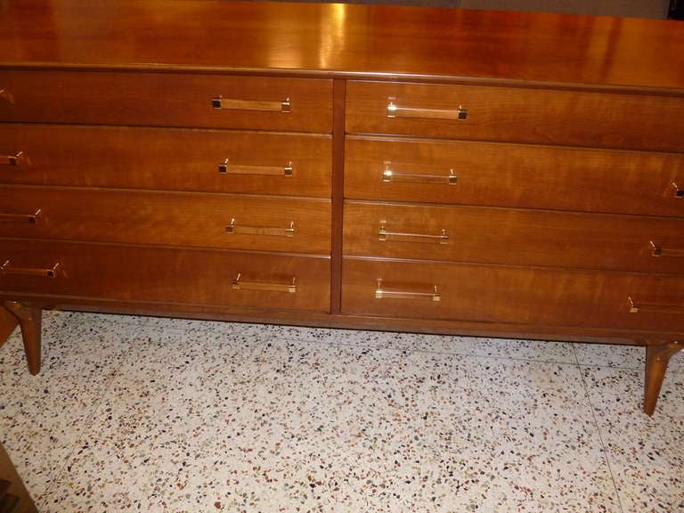 Renzo Rutili 1950s Modern Dresser for Johnson Furniture In Excellent Condition In Miami, FL